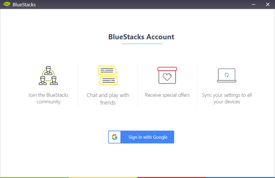 Bluestacks Sign in